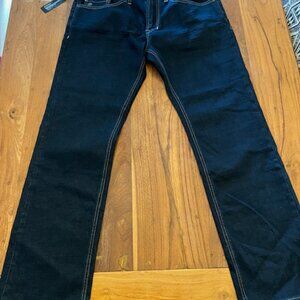 Buffalo David Bitton Men's Jeans Straight Leg Stretch - 34x30 - Dark Indigo